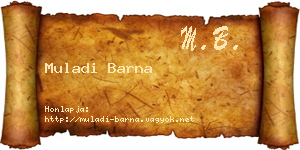 Muladi Barna névjegykártya